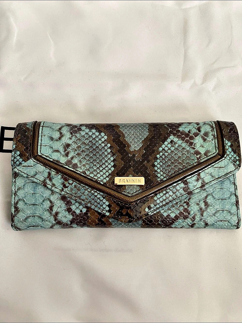 Brahmin Veronica Wallet Turquoise Stone Tecoma NWT